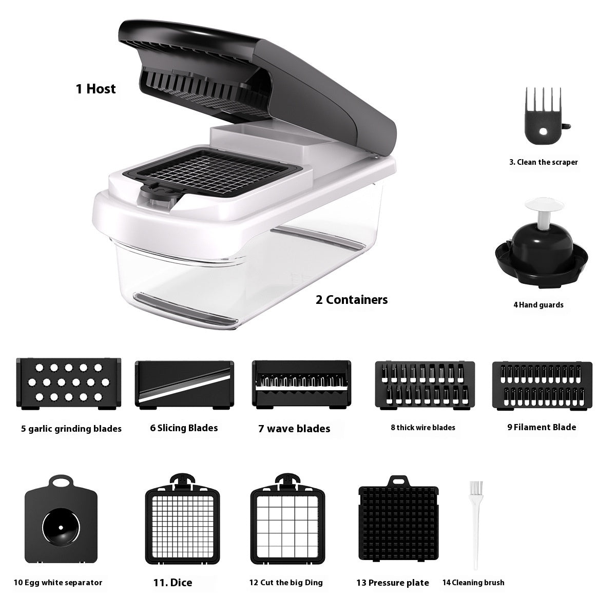 š„Household Multi-function Vegetable Chopper Kitchen 15-in-one