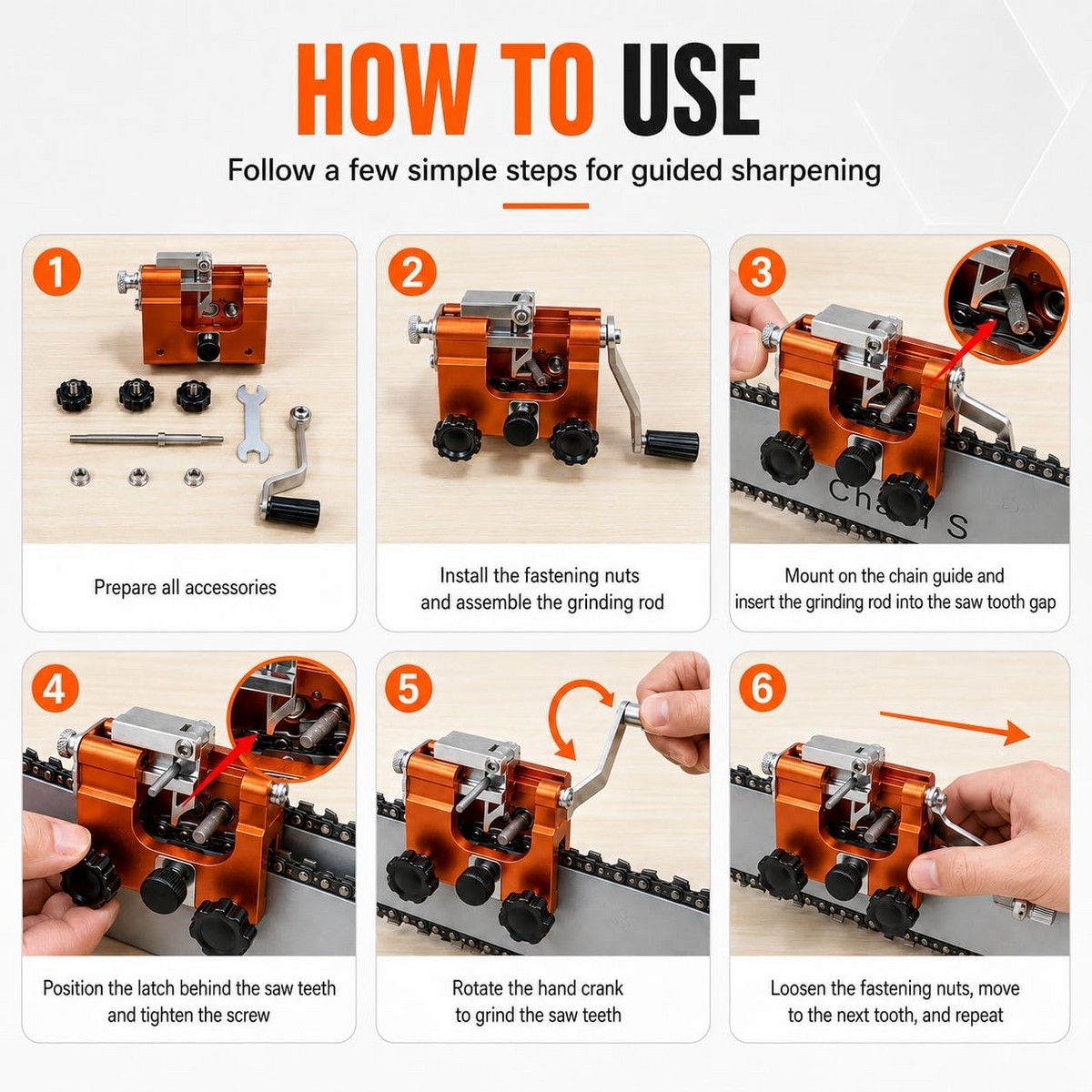 🔪Precision Chainsaw Sharpener-Restore Your Chainsaw's Cutting Power in Seconds