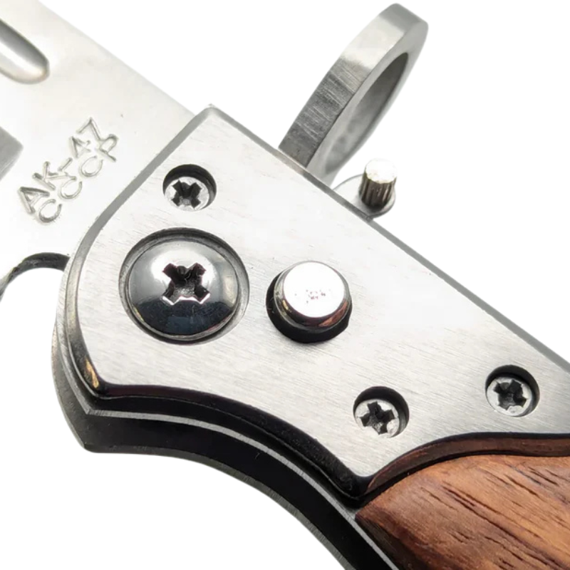 π© Vintage CCCP-Inspired Folding Utility Knife β 440C Steel Blade & Wood Handle πͺ΅