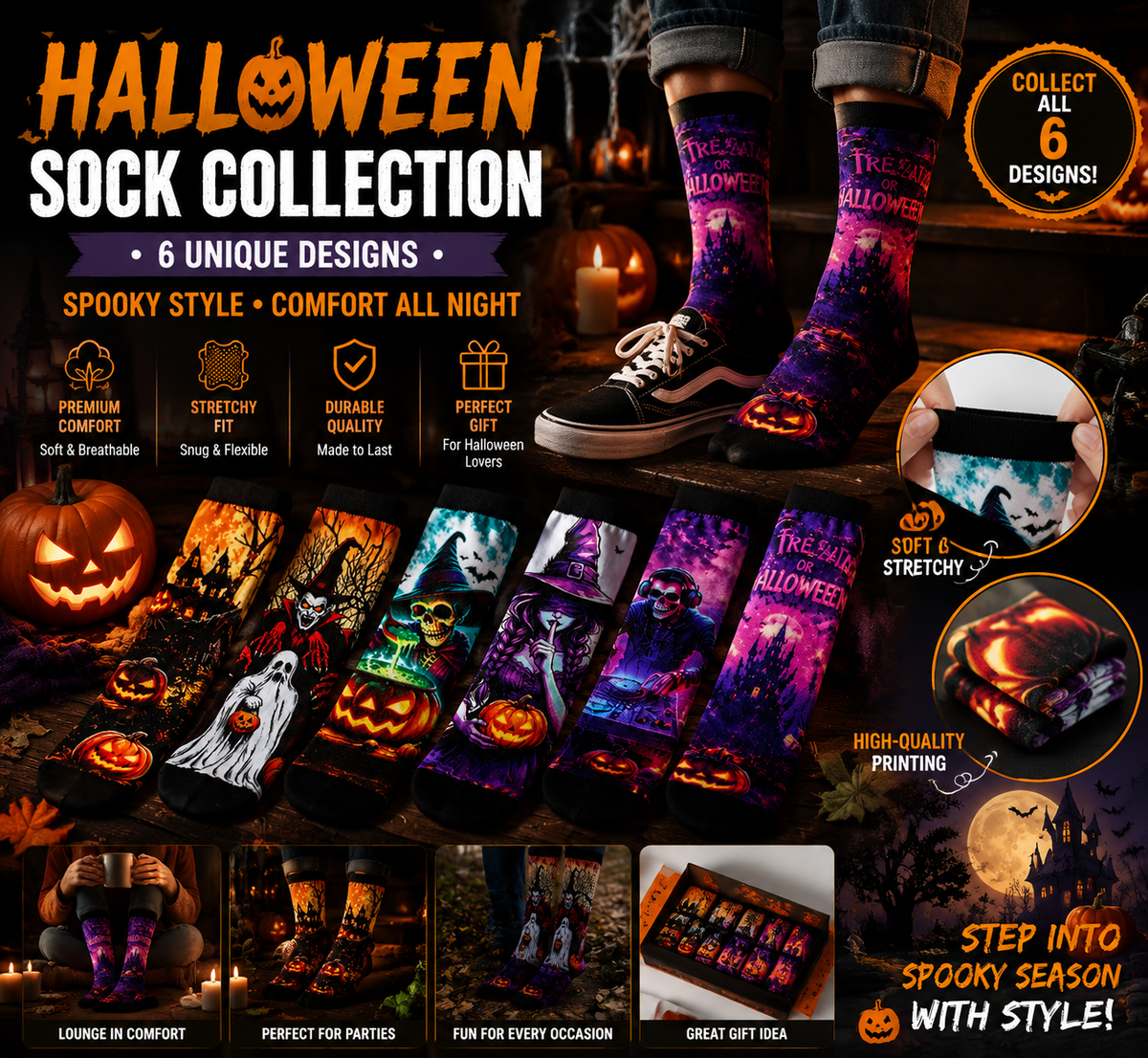 π Halloween Sock Collection