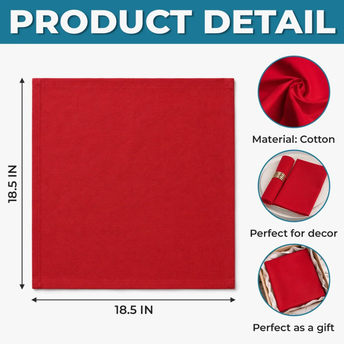 Custom Cotton Napkin - Personalized Christmas Birthday Gifts For Mom, Dad, Brother, Sister - Sweet Moments Round Our Table
