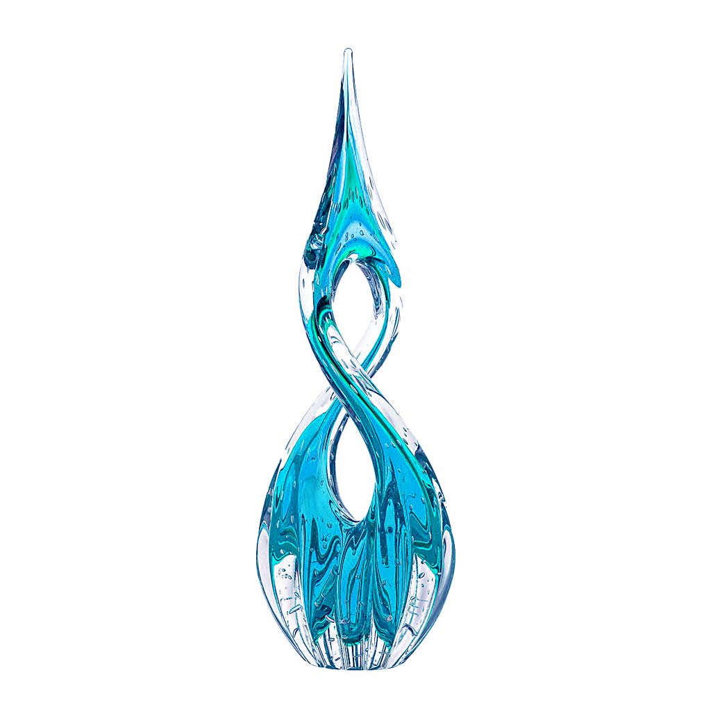 Eight Murano Crystal Sculpture – Aquamarine