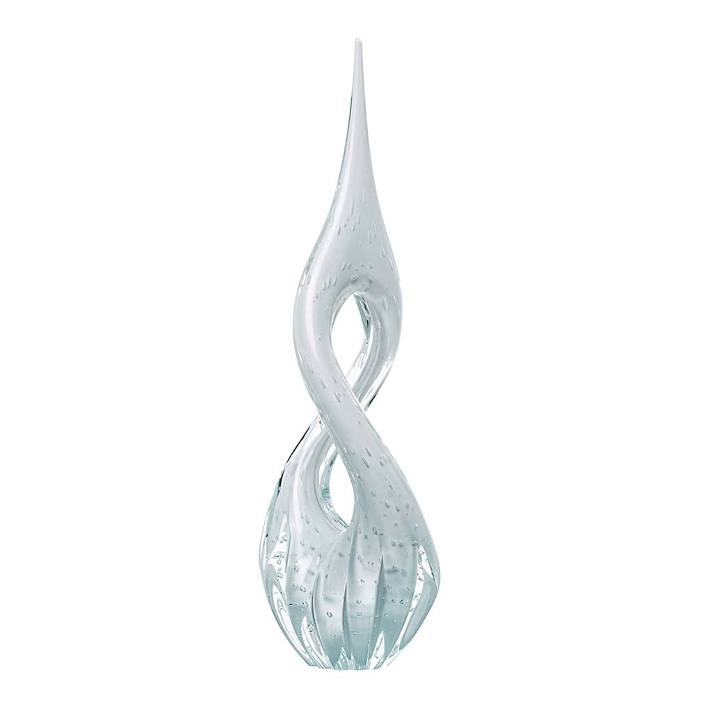 Eight Murano Crystal Sculpture – White — Murano Glass Decor (view 2)