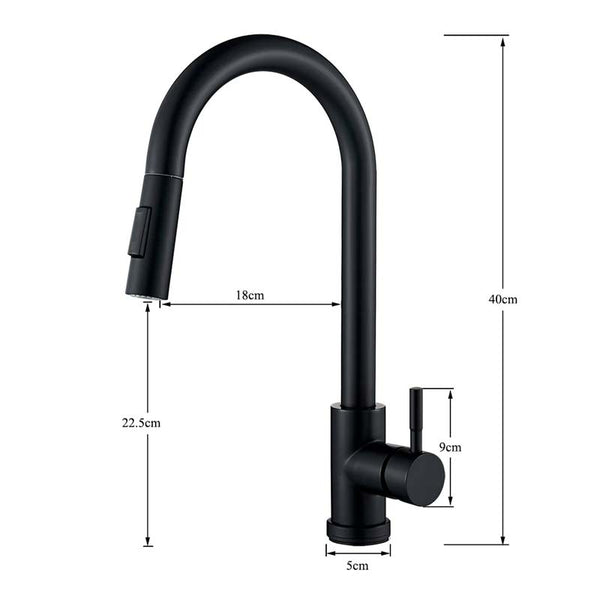 Gourmet Kitchen Faucet – Slim Chrome