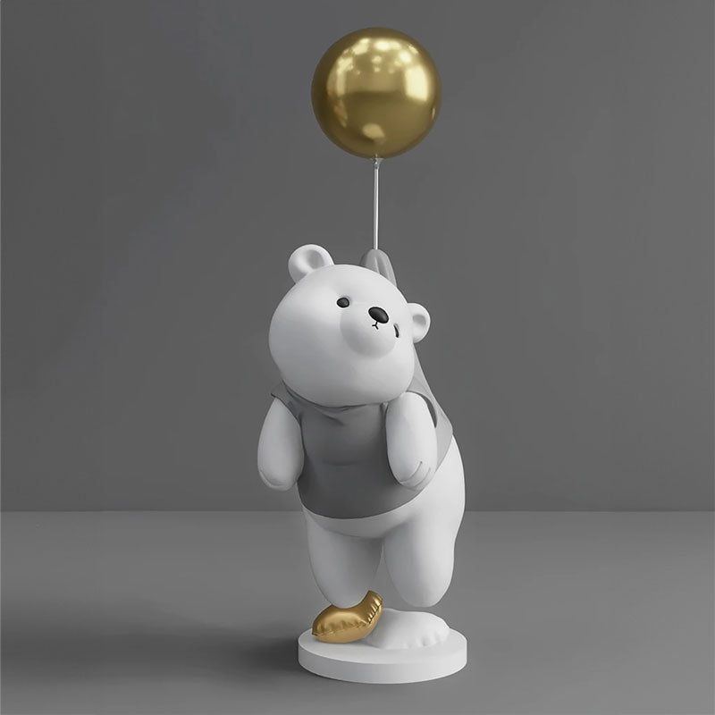 Teddy Bear Balloon Gray Decorative Sculpture — Decorative Sculpture (view 2)
