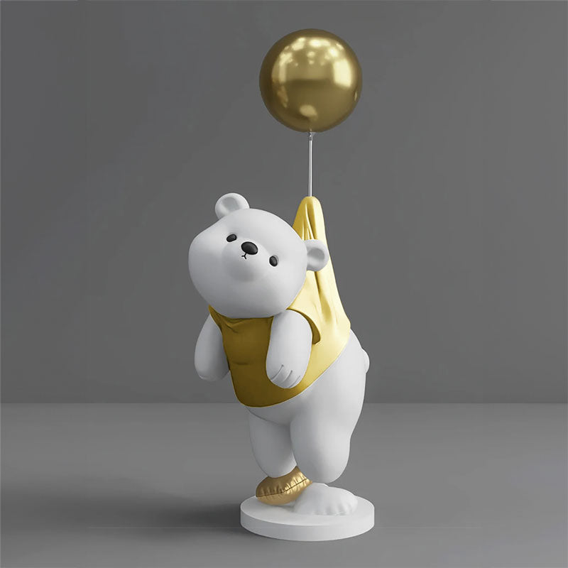 Teddy Bear Balloon Gold Decorative Sculpture — Decorative Sculpture (view 2)