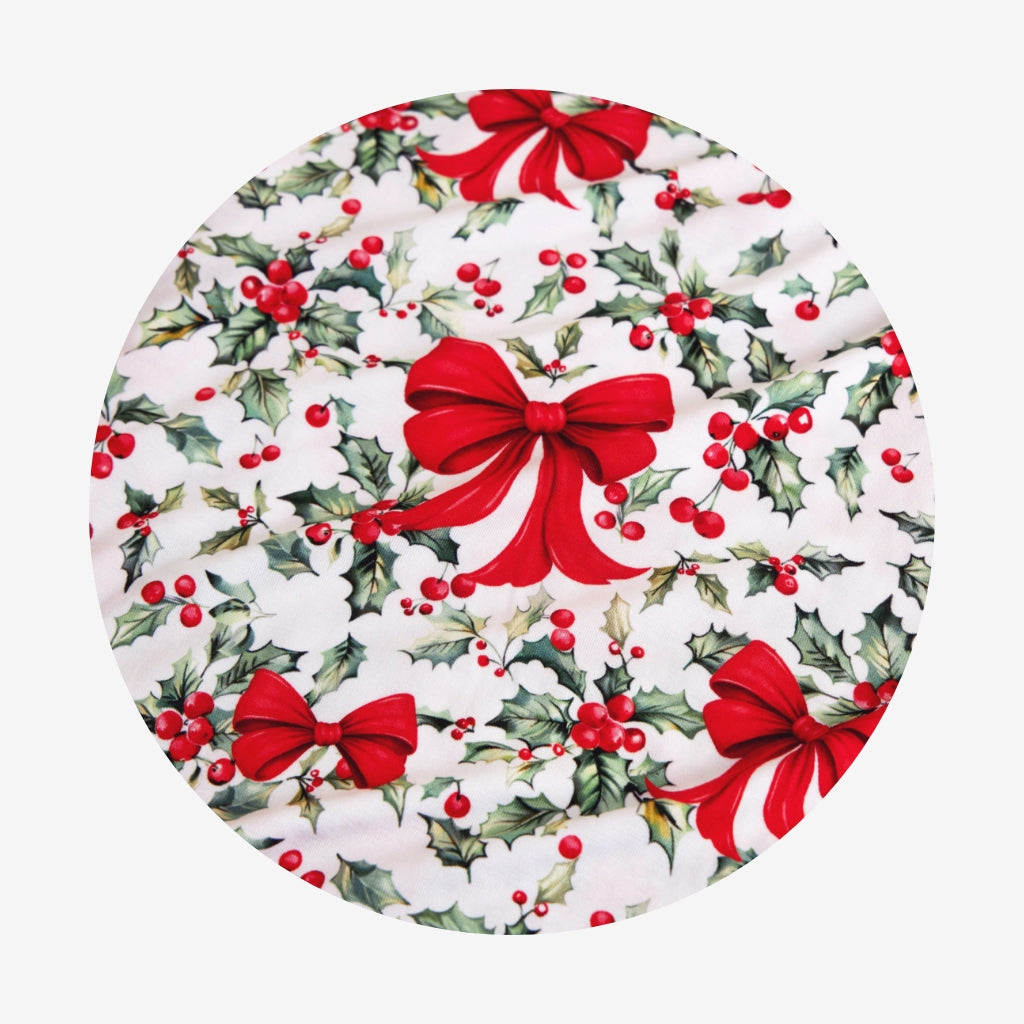 Happy Holly-days Picot Luxe Bow Hair Clip