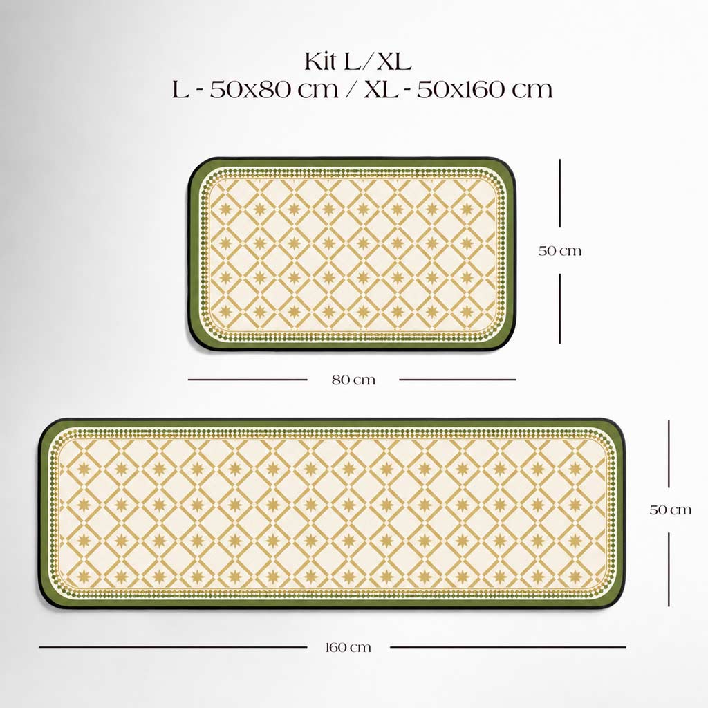 Betty Tile Kitchen Rug Set – 2 Pieces
