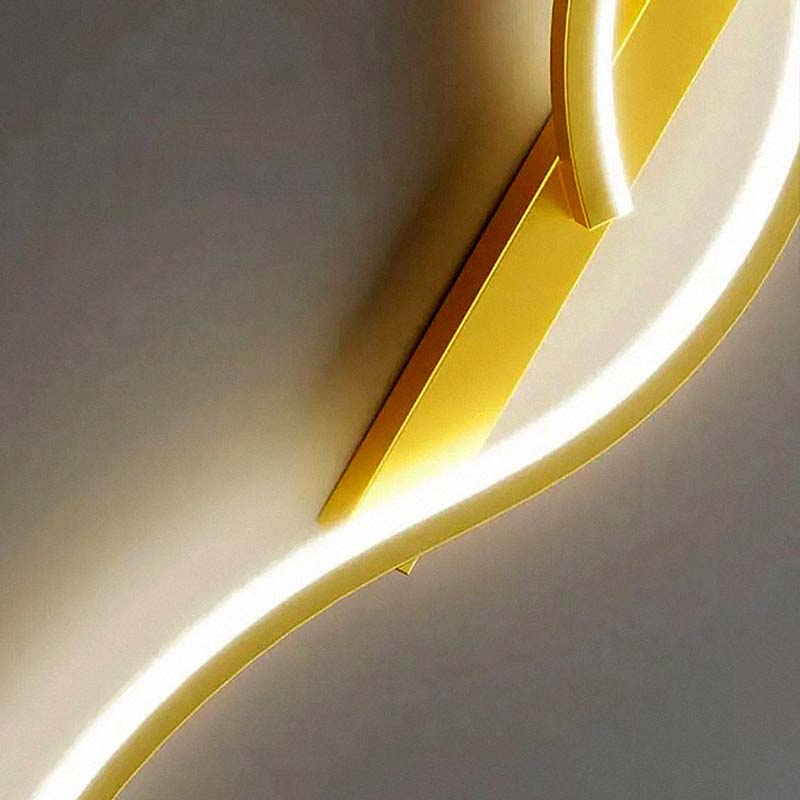 Double S Gold Wall Sconce