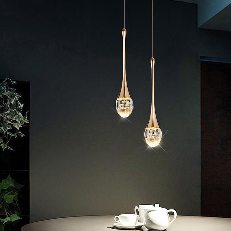 Drop Gold Pendant Light