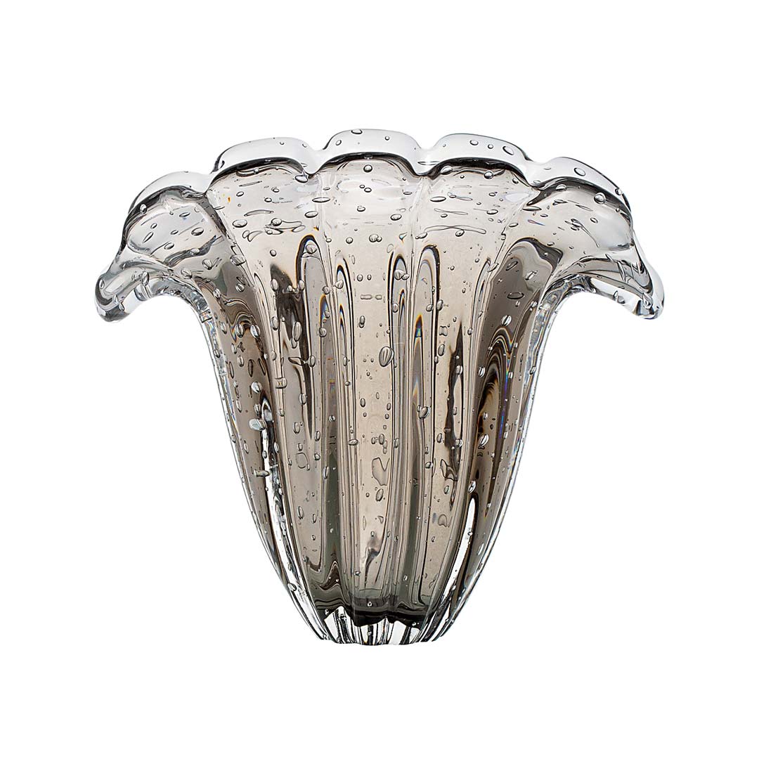 Firenze Murano Glass Vase – Graphite — Murano Glass Decor
