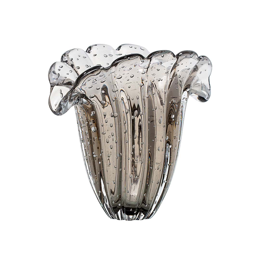 Firenze Murano Glass Vase – Graphite