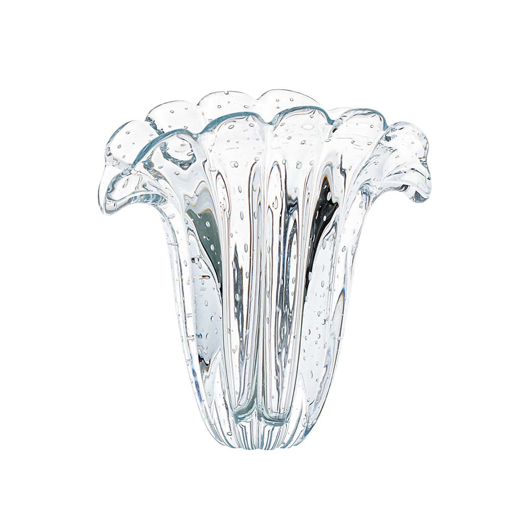 Firenze Murano Glass Vase – Clear — Murano Glass Decor (view 2)