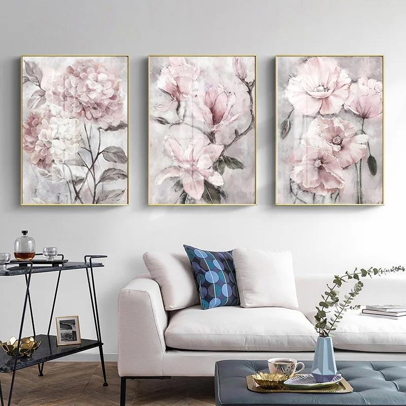 Pink Flowers A Wall Art Print