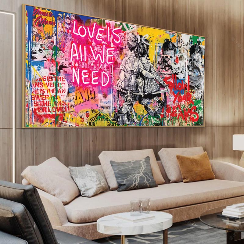 Love Is All We Need | Typography Art Wall Art Print