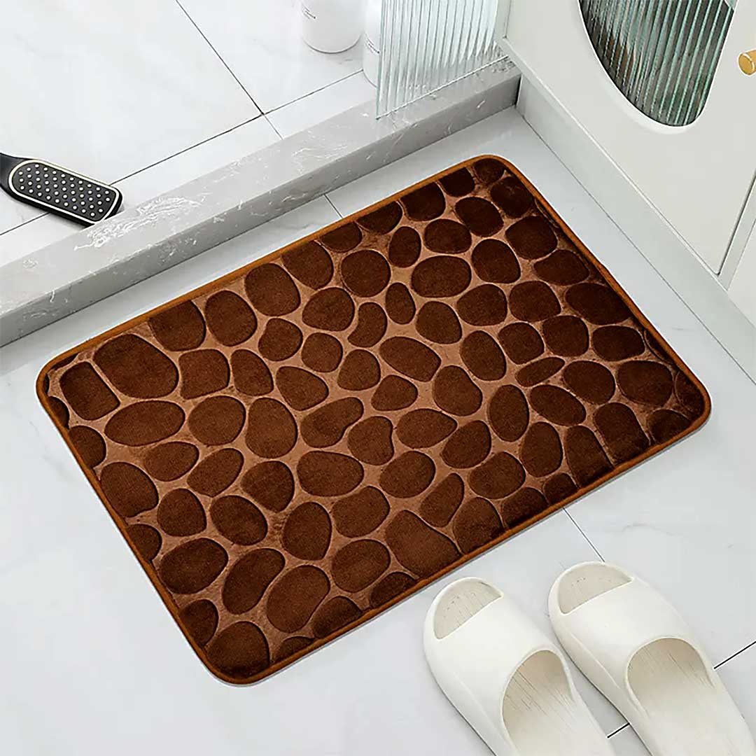 Pebble Brown Non-Slip Bath Mat — Bath Mat (view 2)