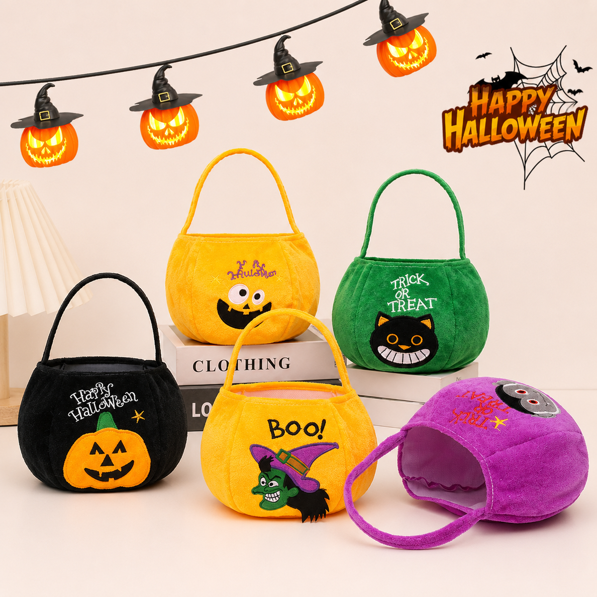 🍬Halloween Early Bird Sale | 49% OFF Cute Halloween Trick-or-Treat Candy Bag – Soft Reusable Tote for Kids