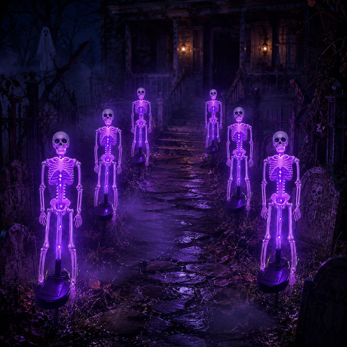 ๐ Last Day 50% OFF โ Solar Skull Garden Lights with Eerie Color-Changing Glow ๐