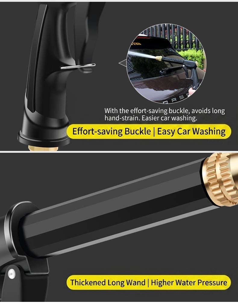 Portable High Pressure Water Sprayer, Adjustable Garden Hose Nozzle Sprayer, Car Washing & Maintenance Tool