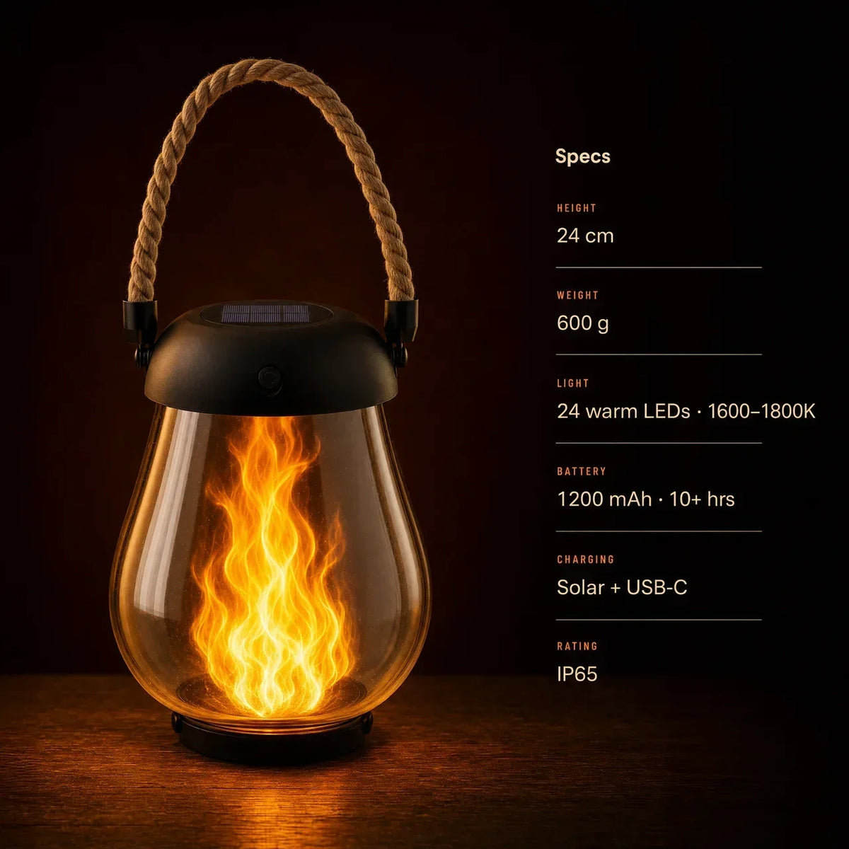New Arrival - Retro Flame Lantern✨ Transform Your Patio with Warm, Flickering Solar Flame Lanterns