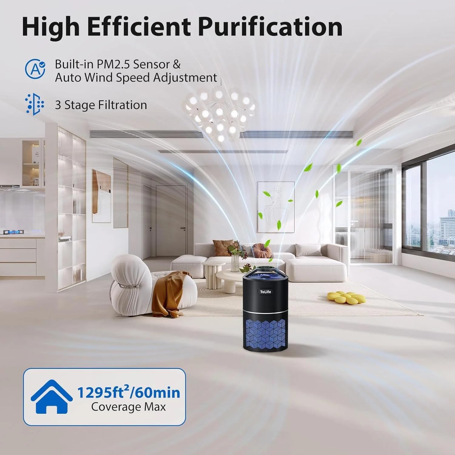 Tolife Home Air Purifier — home decor (view 8)