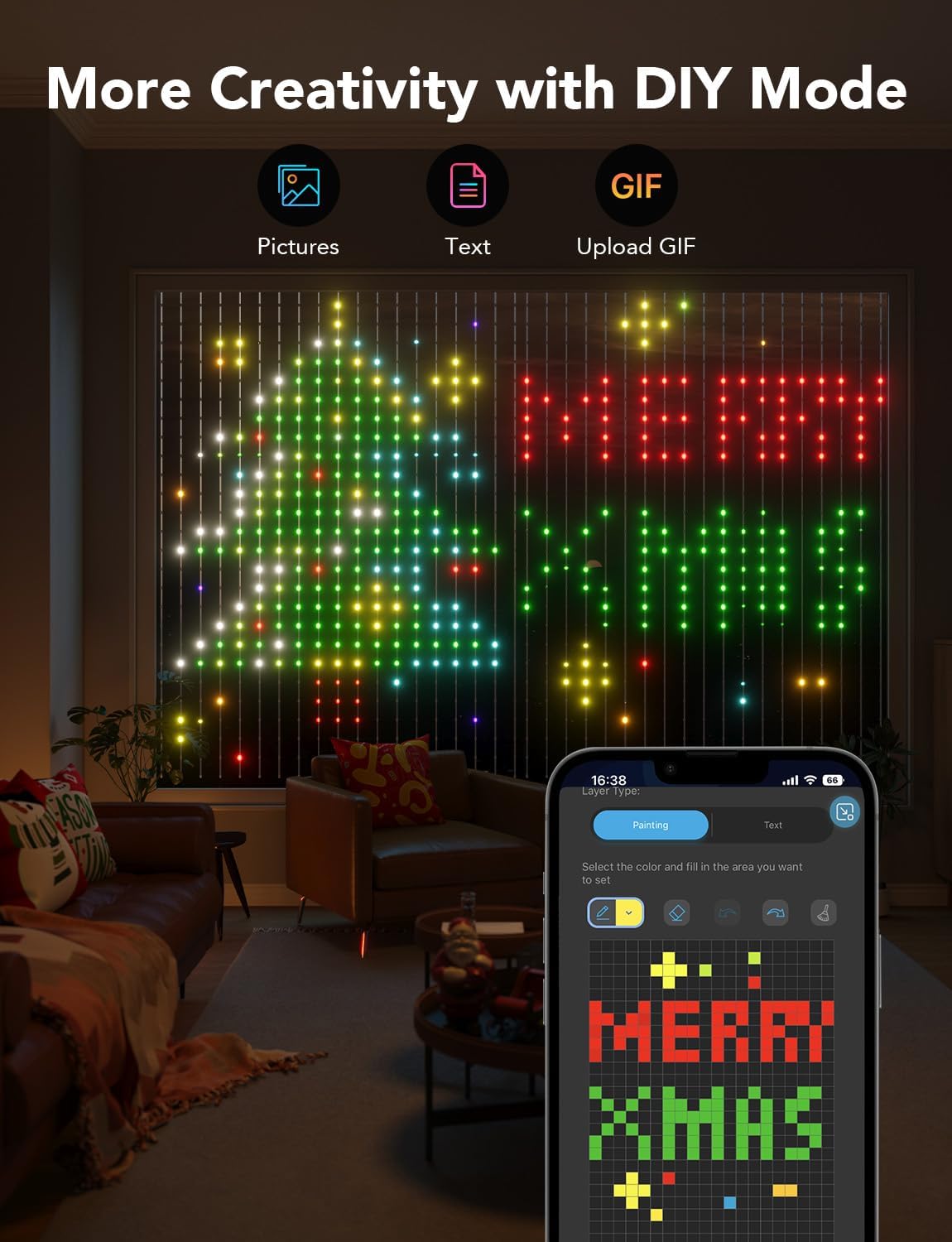 Smart Curtain Lights — home decor (view 2)