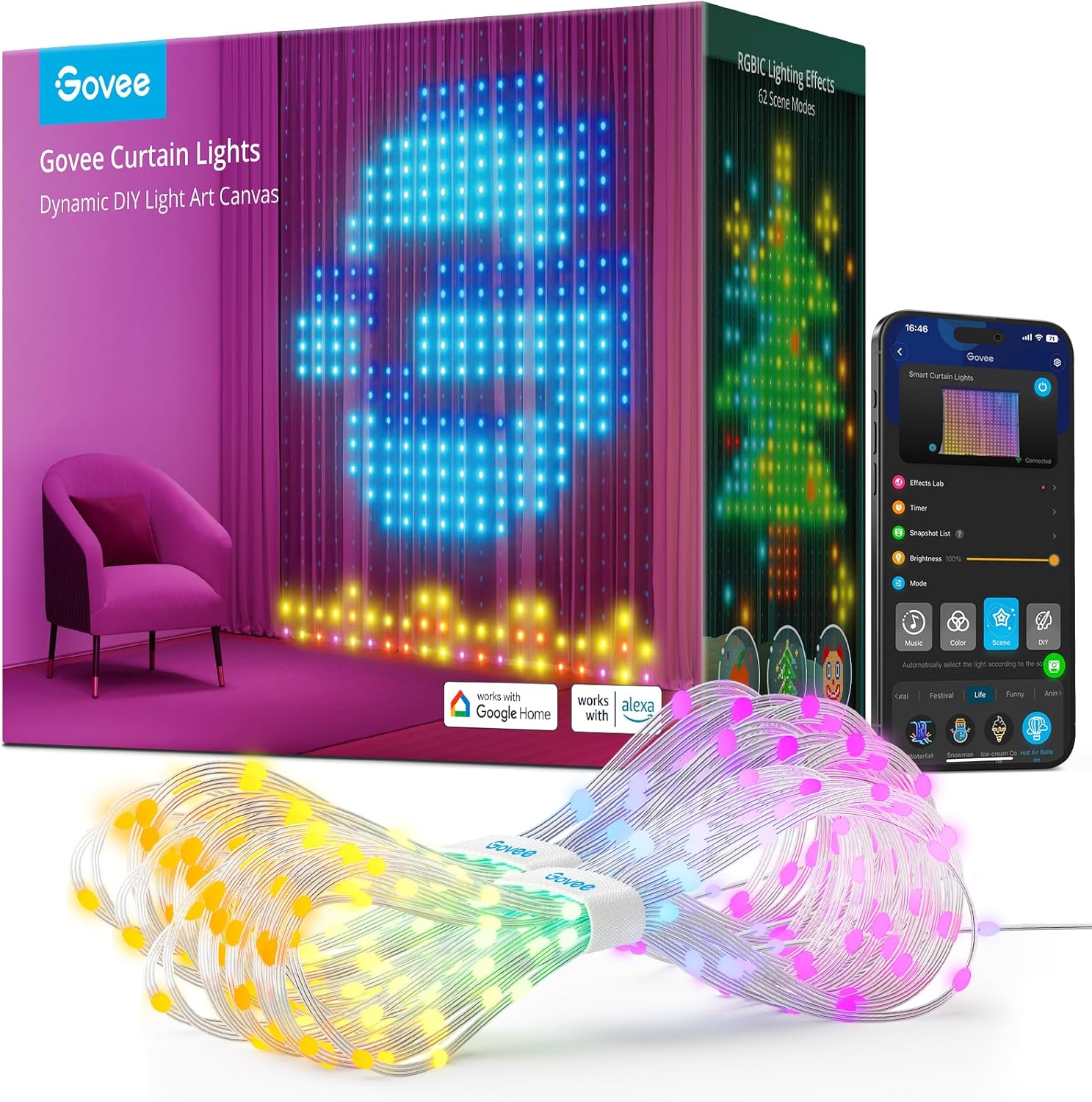 Smart Curtain Lights — home decor