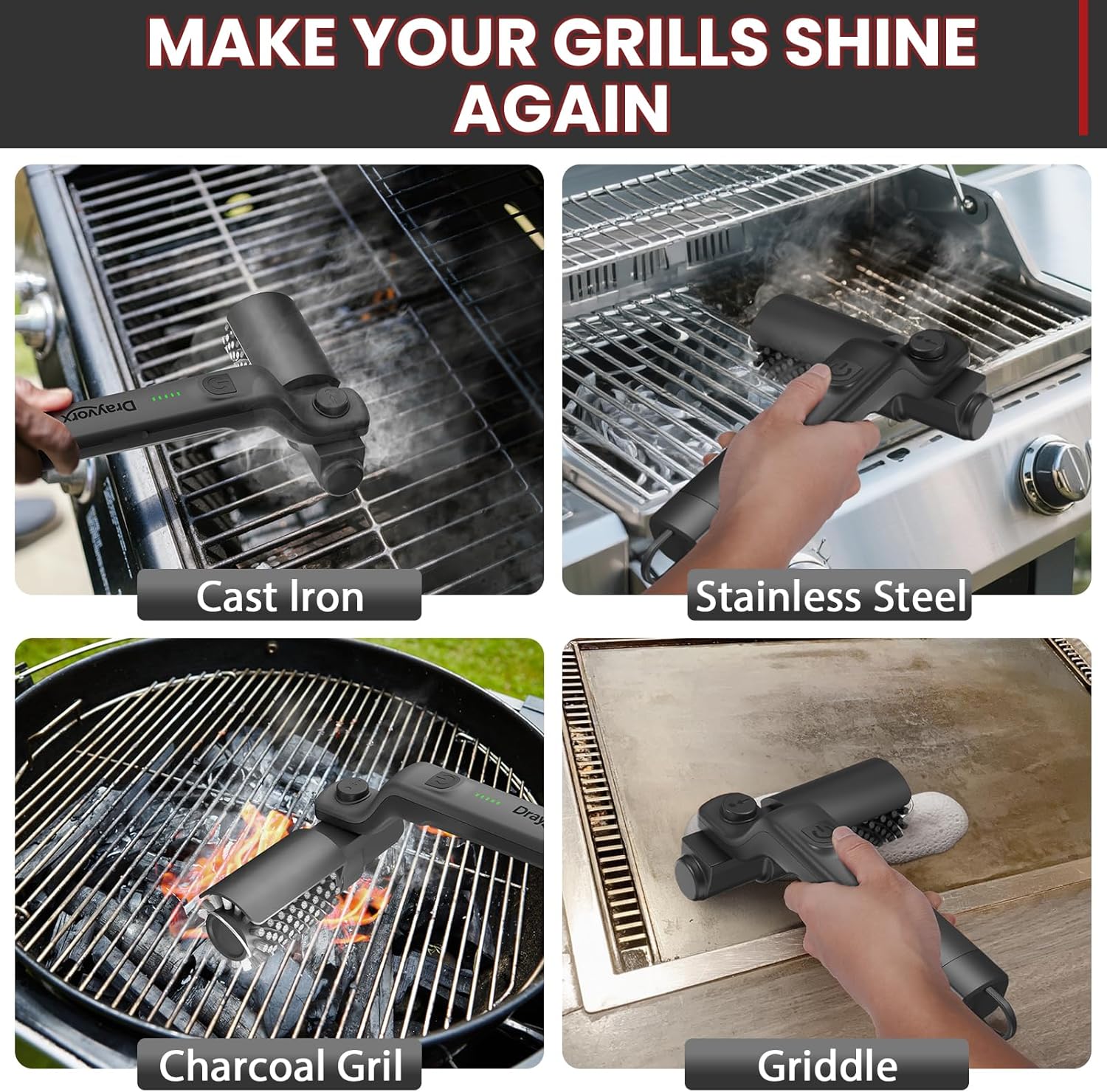 Cordless Electric BBQ Grill Cleaner — home decor (view 6)