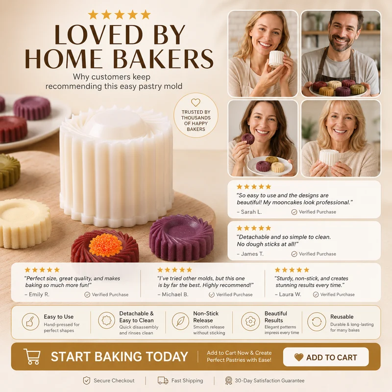 ๐ชโจ Easy-Press Pastry & Cookie Mold โ Perfect Shapes in Seconds