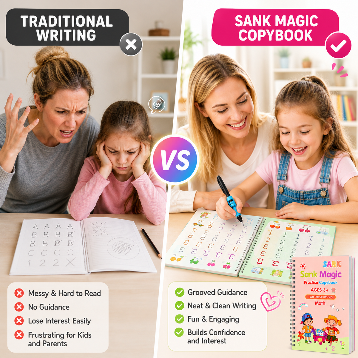 đ„LAST DAY SALE 50%OFFđ„đMagicBook | Kids Practice Copybook Set (4Pcs/Set)
