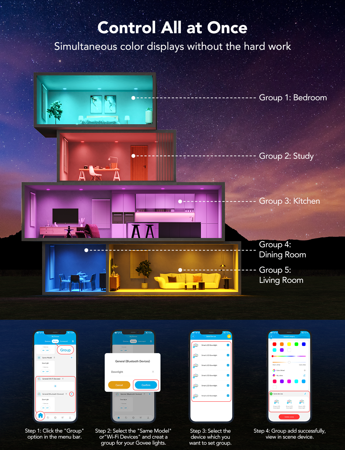 【Business Only】Govee 6-Inch Smart RGBWW Recessed Lights