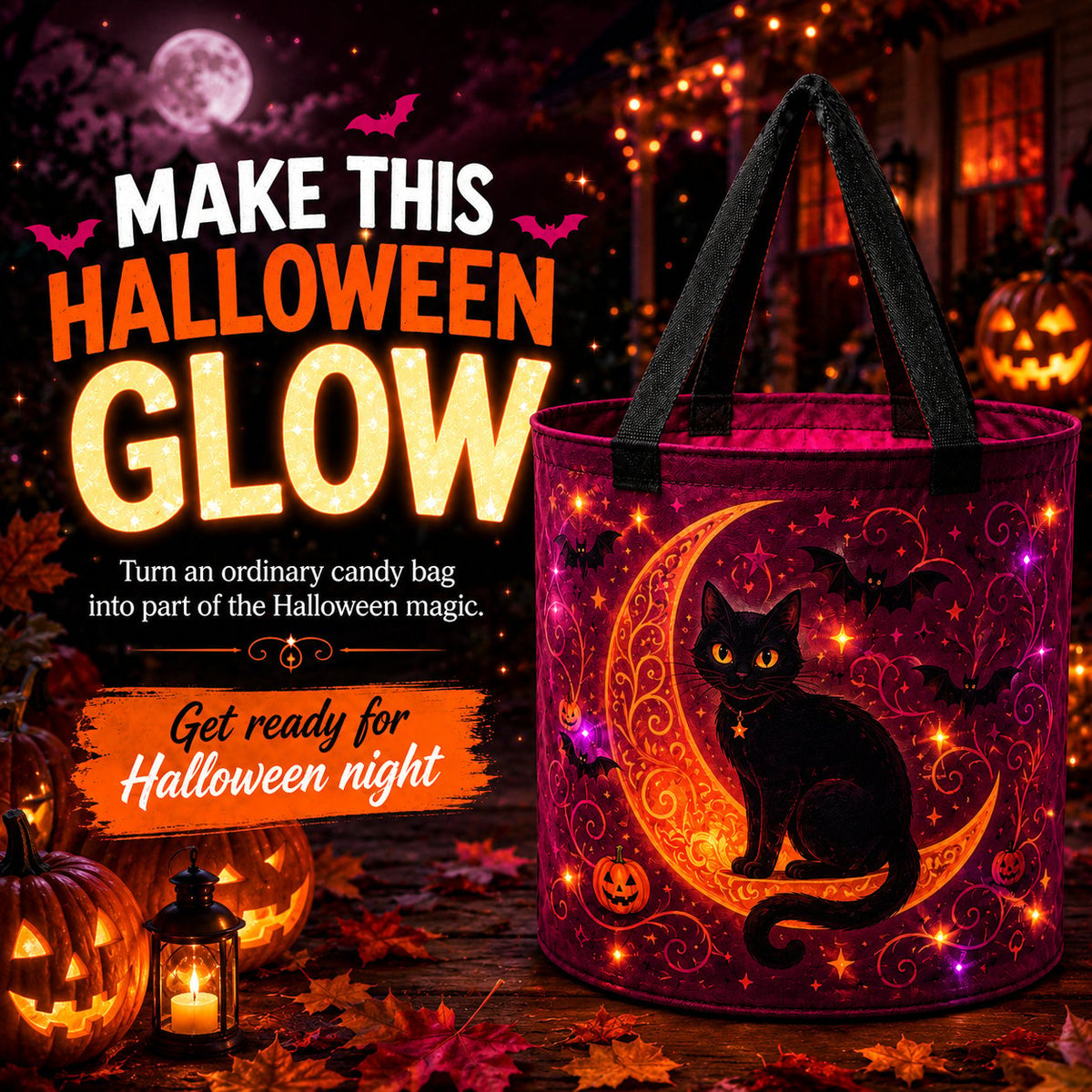🎃LED Halloween Trick-or-Treat Candy Bag🍬