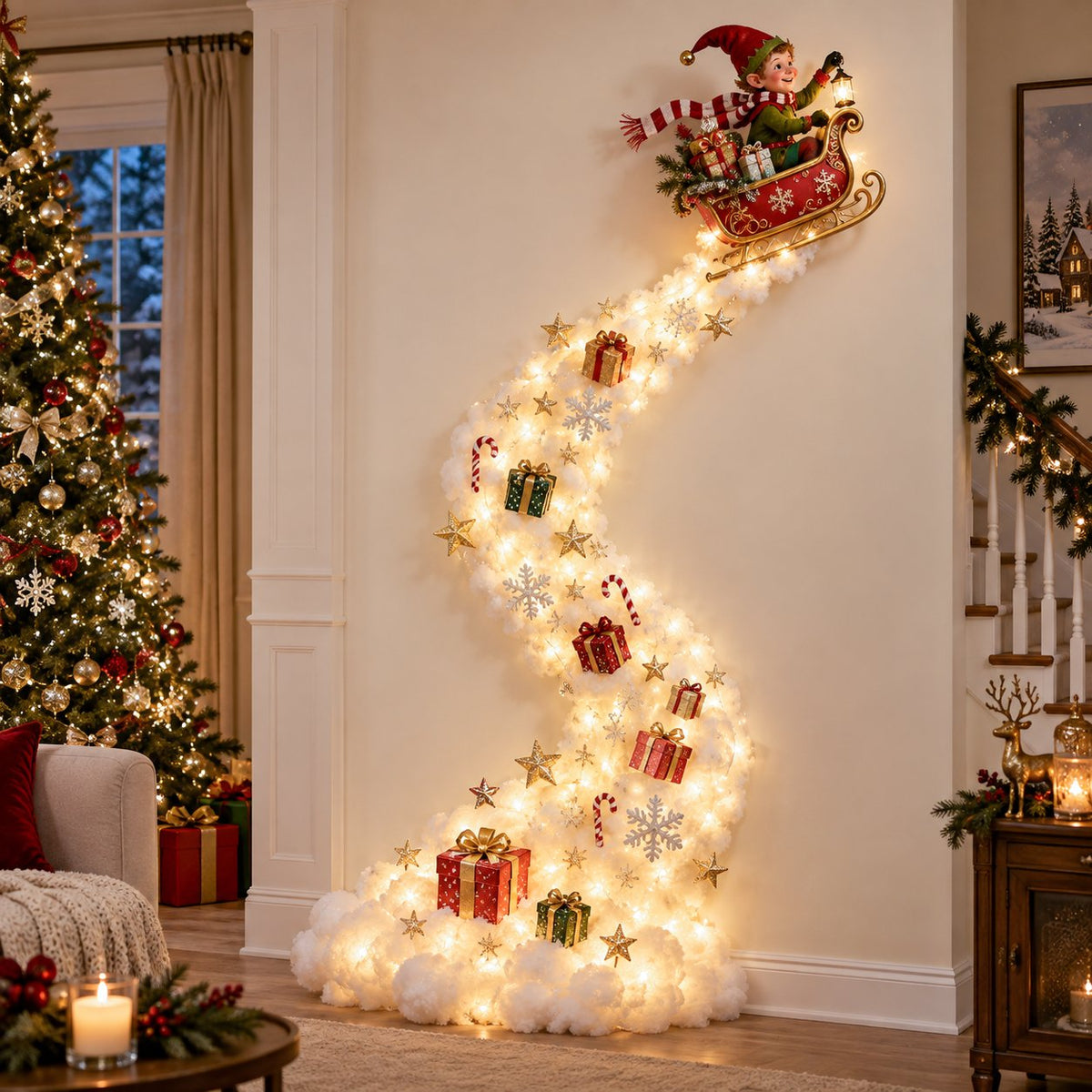 ✨Christmas Magic Trail Wall Light - A Little Christmas Magic, Right on Your Wall🎄