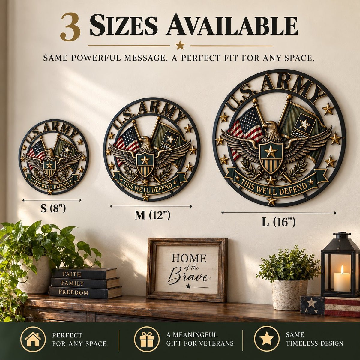 🇺🇸 U.S. Army Tribute Wall Decor