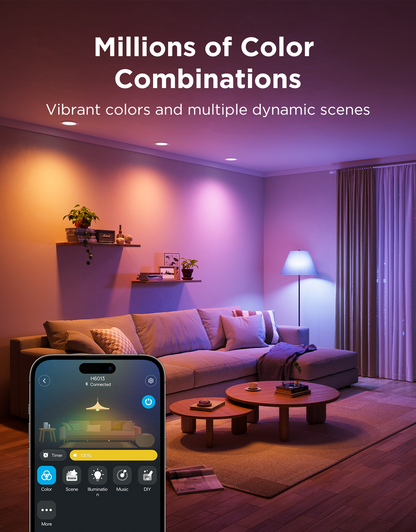 Govee BR30 Smart Colored Light Bulbs E26 850lm