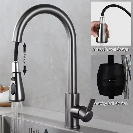 Stainless Steel Pull-Out Faucet