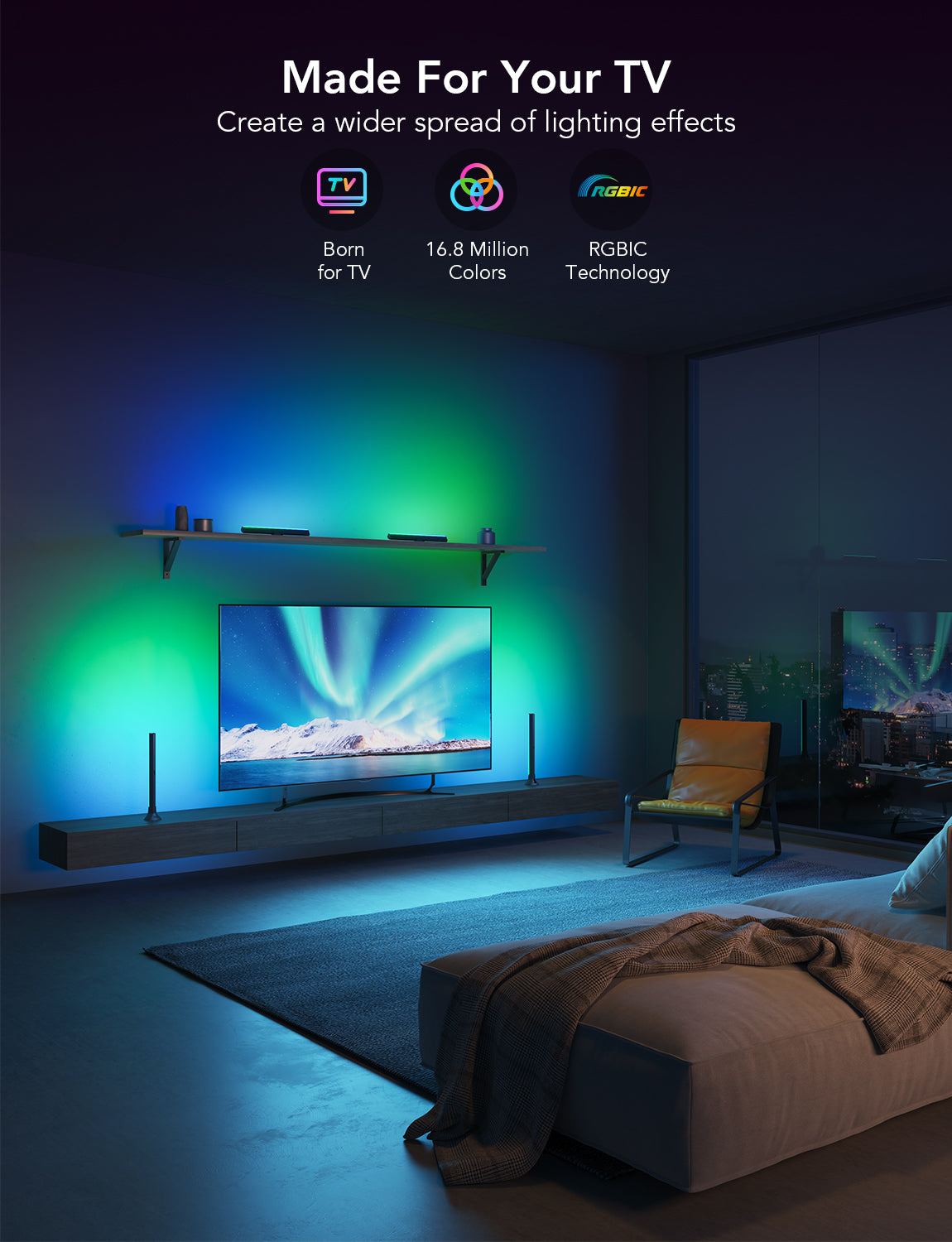 【Business Only】Govee RGBIC TV Light Bars for 45-70 inch TVs