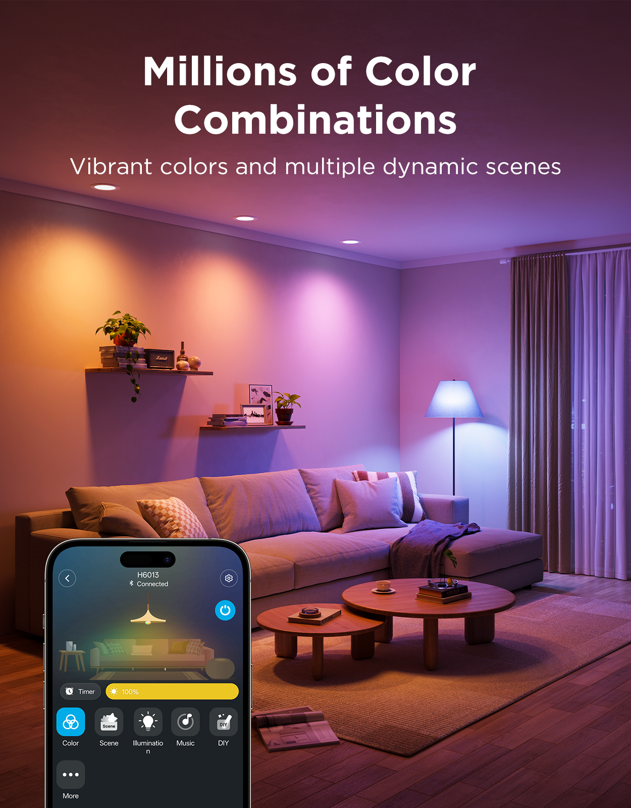 【Business Only】Govee BR30 Smart Colored Light Bulbs E26 850lm