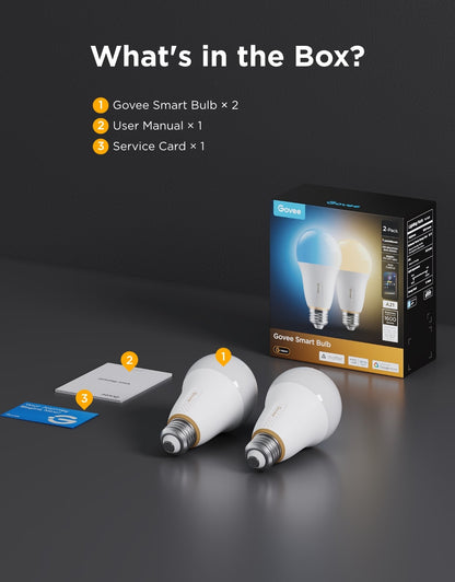 【Business Only】Govee A21 Smart LED Light Bulb E26 1600lm