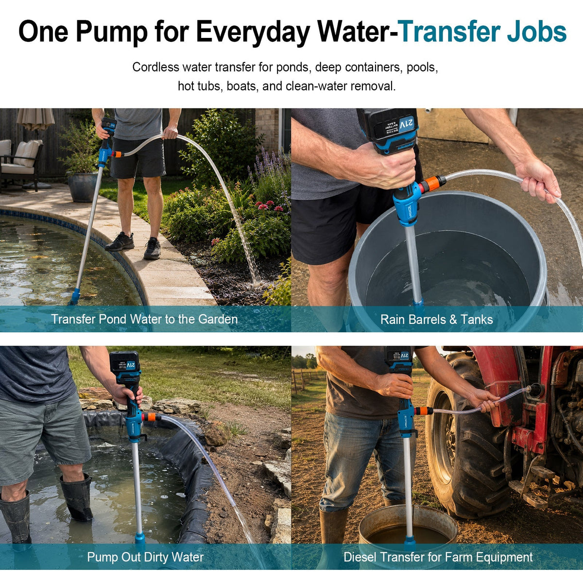 Cordless Portable Water Transfer Pump