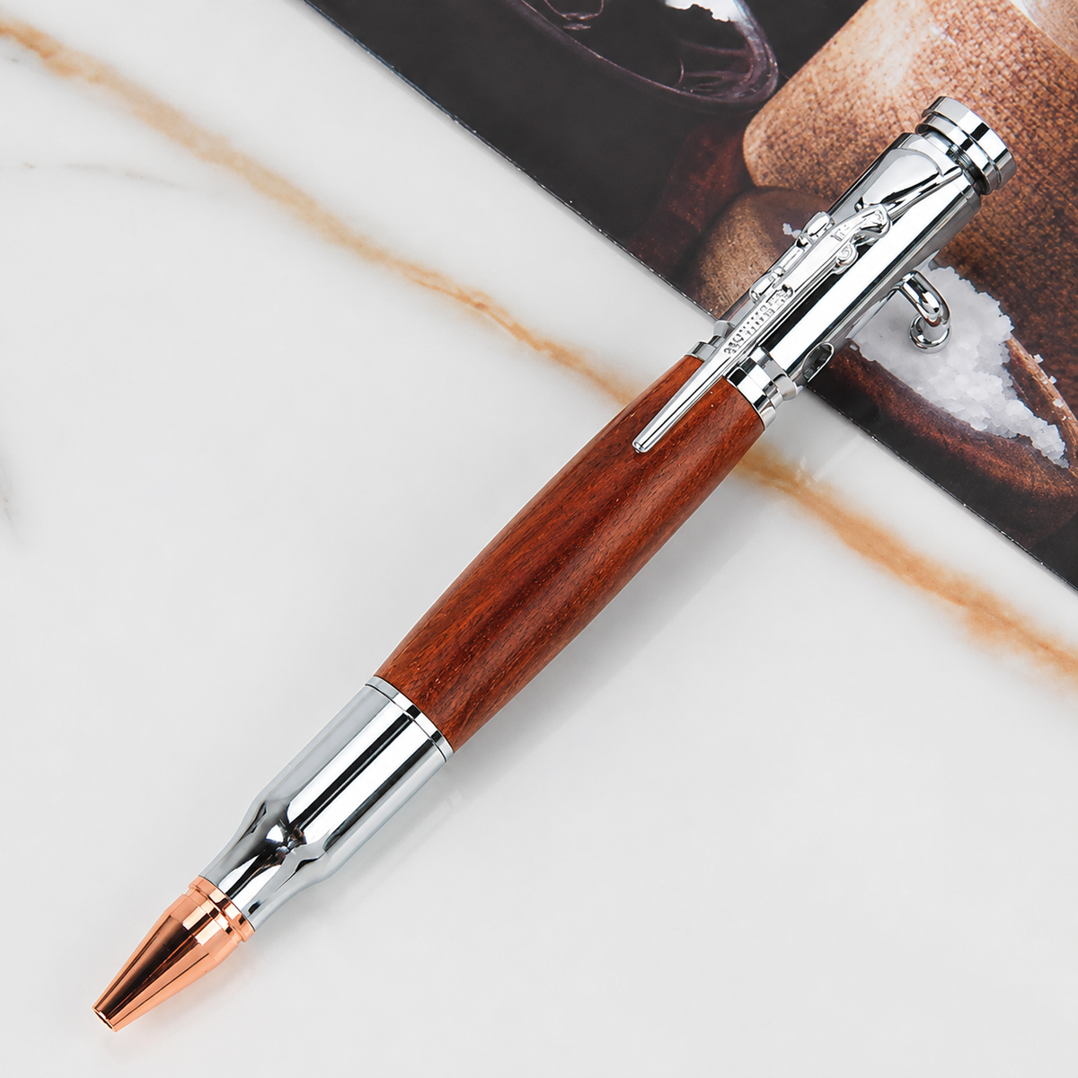 Handcraft🖊 Bolt Action Wooden Bullet PenTM | Crafted From Real Wood & Bullet Casing🔥