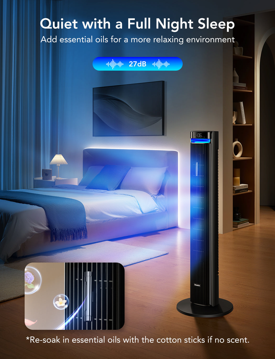 Refurbished GoveeLife 42'' Smart Tower Fan 2 Max