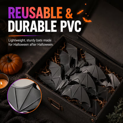 3D LED Bat Stickers — Turn Your Walls Into a Haunted Masterpiece 👻