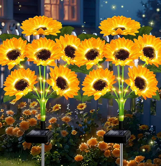 🌻Mother's Day Sale 49% OFF- 🌞Solar LED Sunflower Garden Lights-29.6inch/74cm