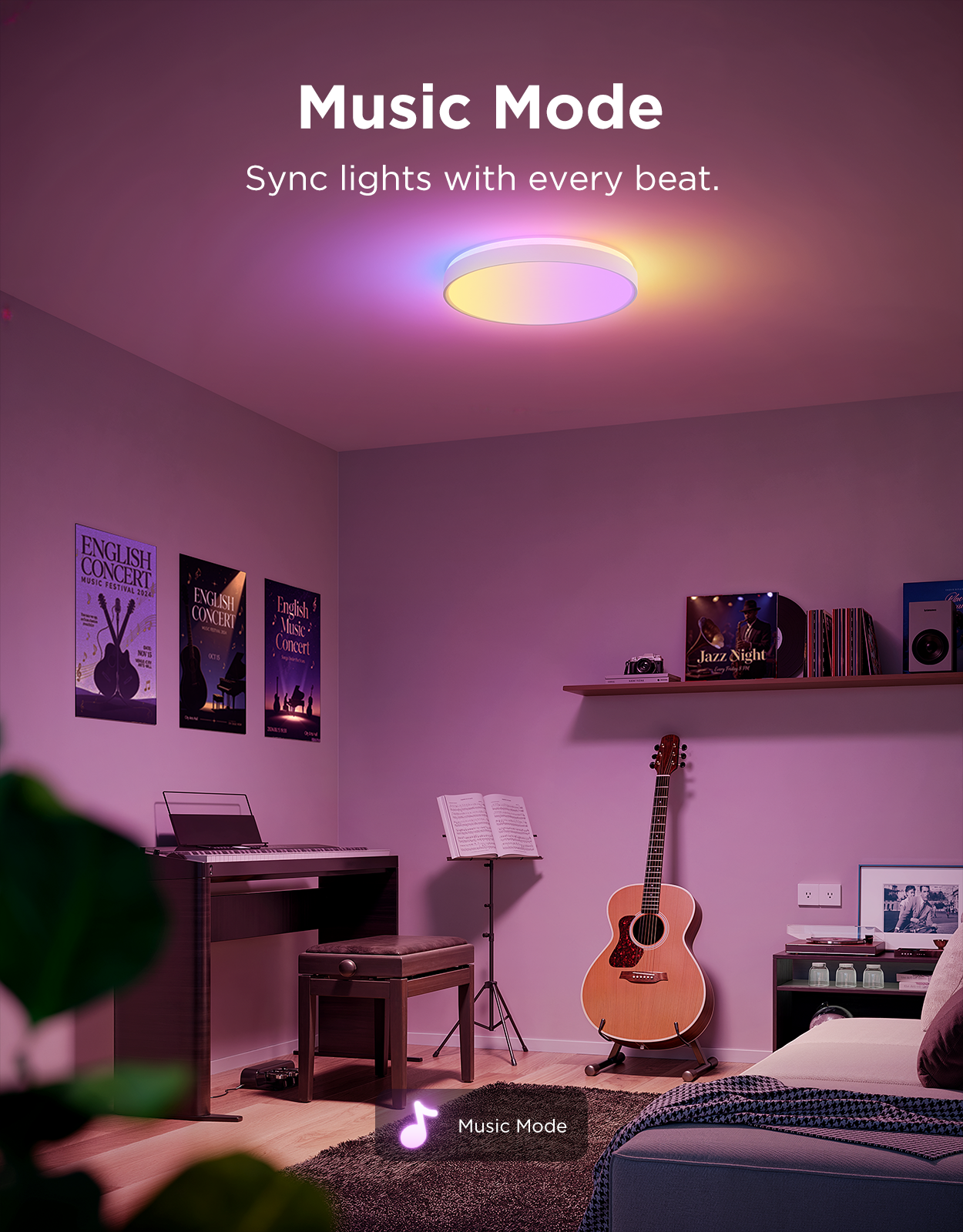 Refurbished Govee 15-Inch RGBICWW Smart Ceiling Light Pro