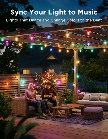 Refurbished Govee Outdoor Clear Bulb String Lights