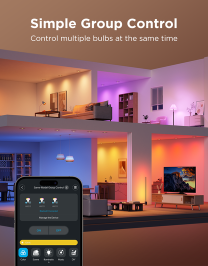 Refurbished Govee E26 Smart LED Colored Light Bulbs