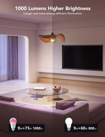 Govee A19 Smart LED Light Bulbs E26 1000lm