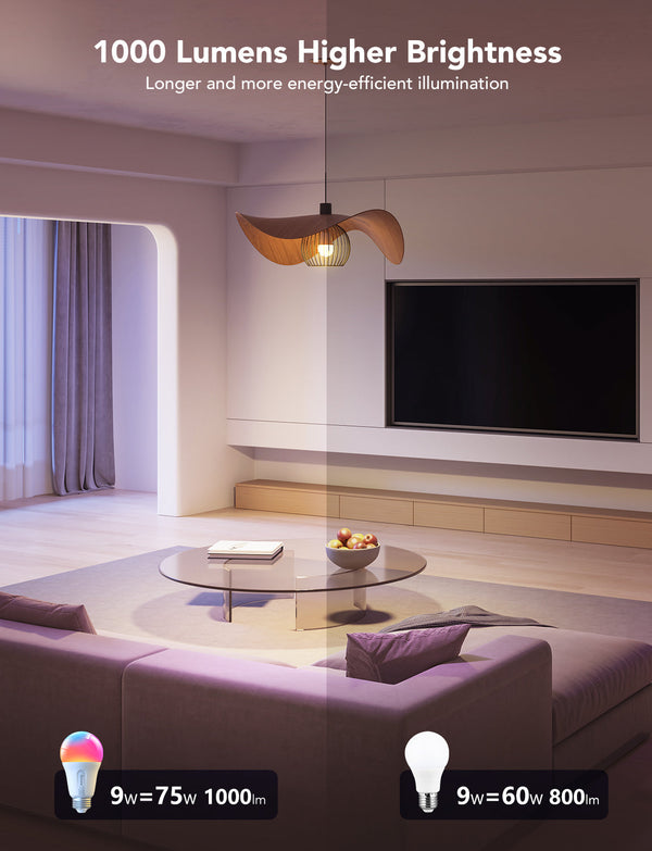 Govee A19 Smart LED Light Bulbs E26 1000lm