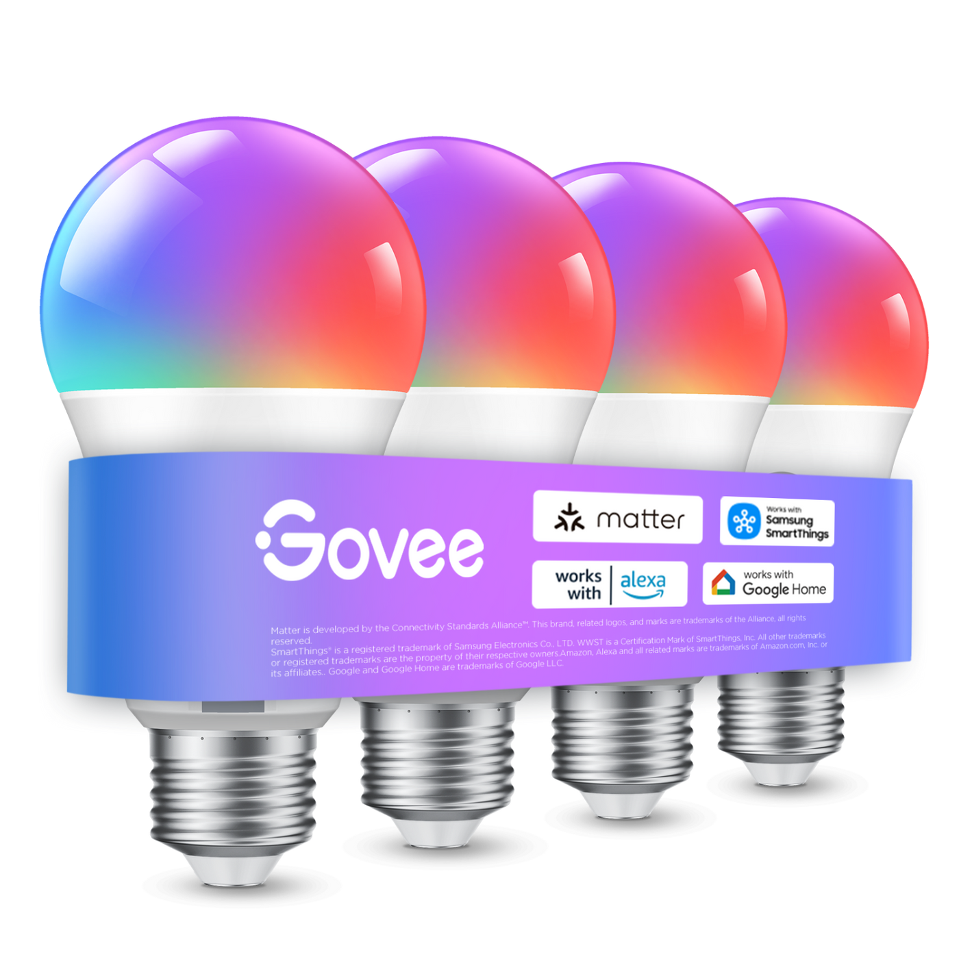 【Business Only】Govee A19 Smart LED Light Bulbs E26 800lm